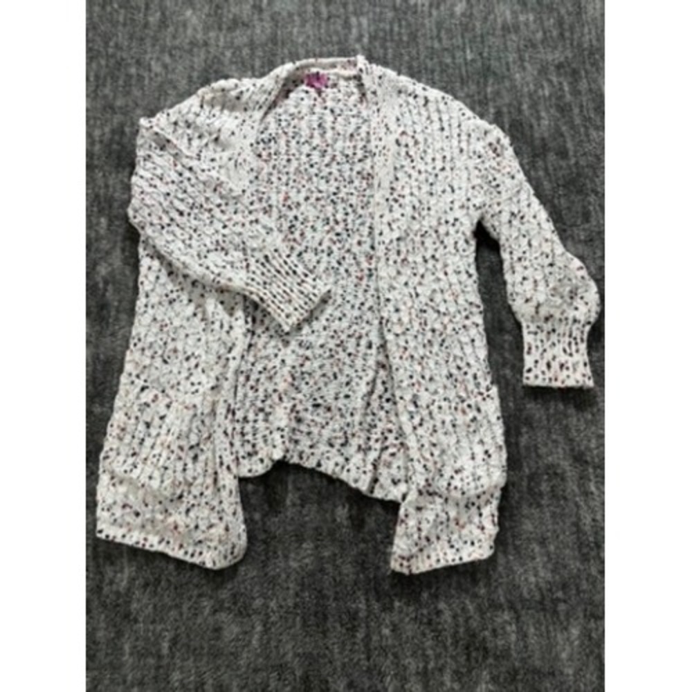 Mi Ami Francesca Confetti Knit Cardigan M Open Front Chunkyâ Boho Cozy Sweater